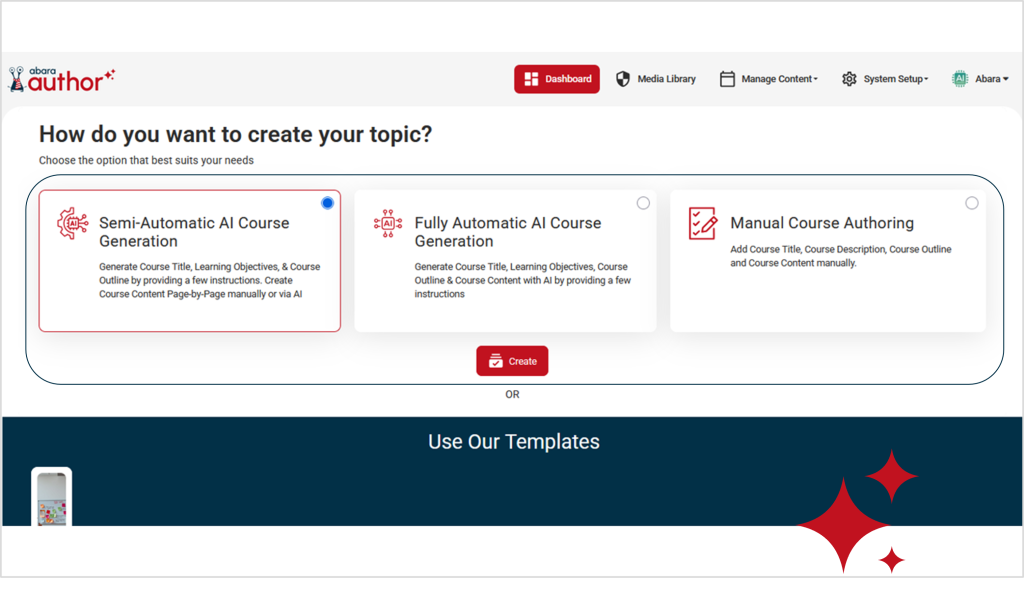 Features Course authoring modes