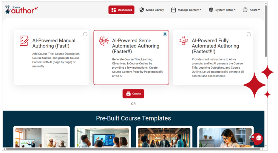 Features Course authoring modes 1